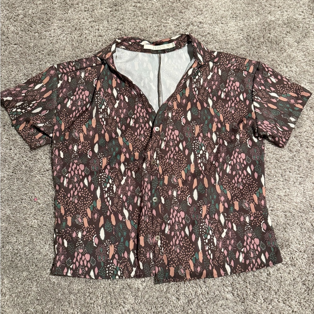 Patterned Button Down Shirt